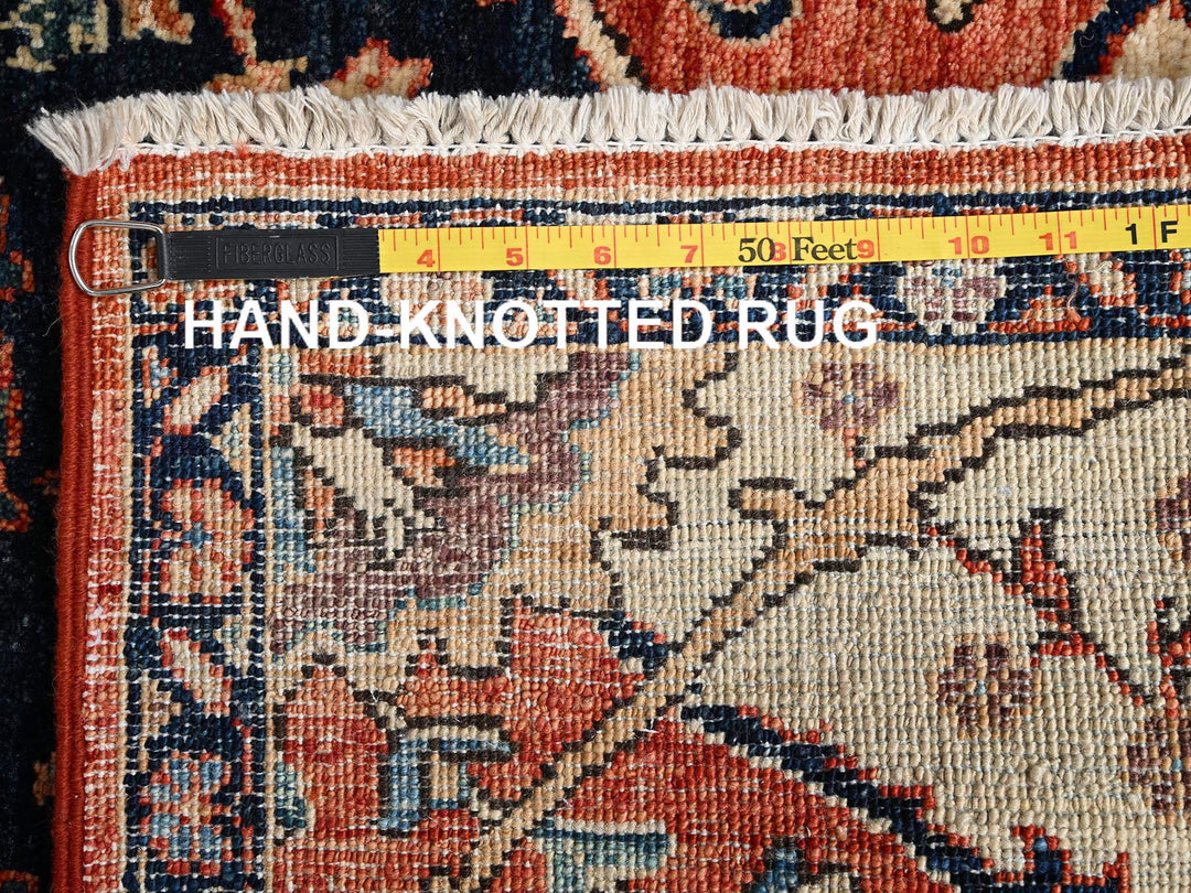3'0" x 5'10" New Hand Knotted Orange Wool Runner Oriental Rug - MOA1021663