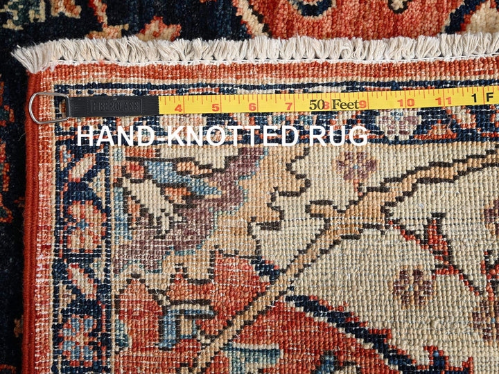 3'0" x 5'10" New Hand Knotted Orange Wool Runner Oriental Rug - MOA1021663