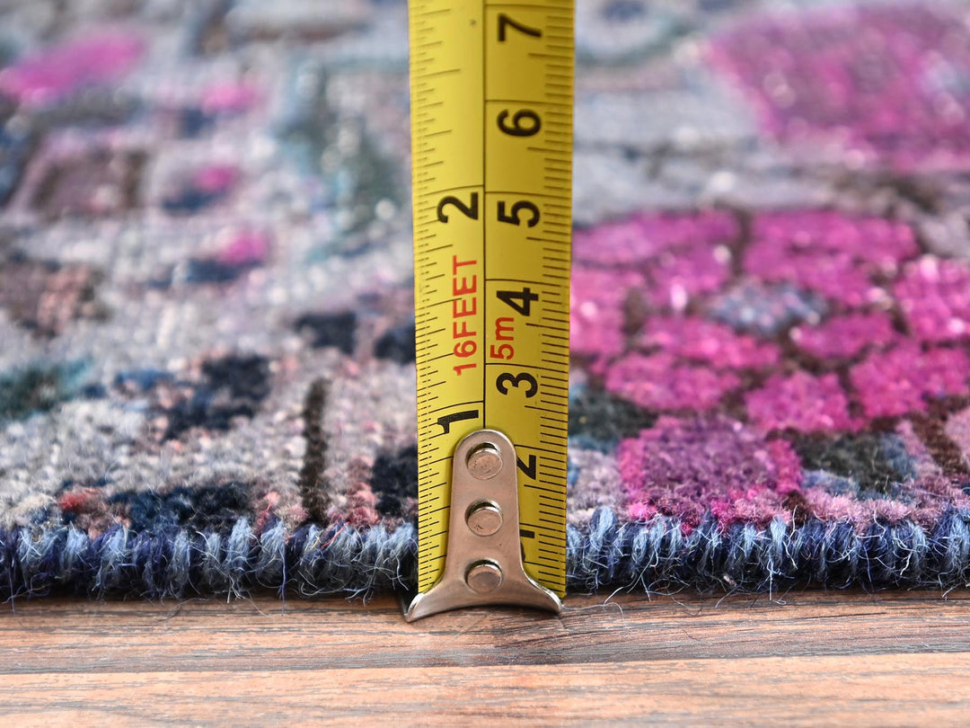 2'5" x 8'0" Vintage Hand Knotted Overdyed Wool Runner Oriental Rug - MOA1021670