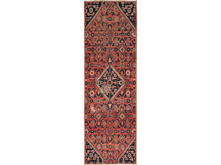 2'6" x 8'0" Vintage Hand Knotted Red Wool Runner Oriental Rug - MOA1021673