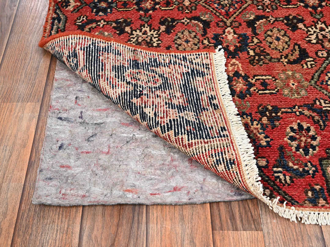 2'6" x 8'0" Vintage Hand Knotted Red Wool Runner Oriental Rug - MOA1021673