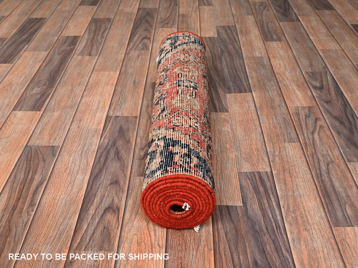 2'6" x 8'0" Vintage Hand Knotted Red Wool Runner Oriental Rug - MOA1021673