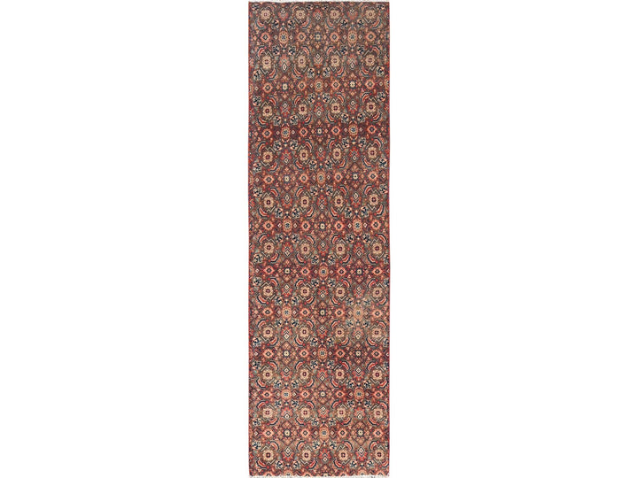 2'3" x 8'3" Vintage Hand Knotted Brown Wool Runner Oriental Rug - MOA1021674