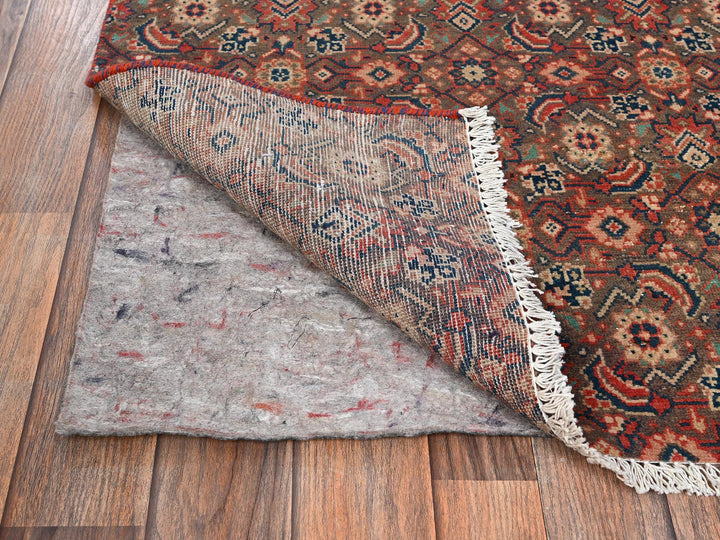 2'3" x 8'3" Vintage Hand Knotted Brown Wool Runner Oriental Rug - MOA1021674