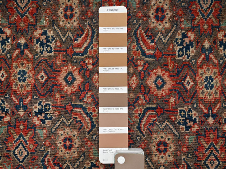2'3" x 8'3" Vintage Hand Knotted Brown Wool Runner Oriental Rug - MOA1021674
