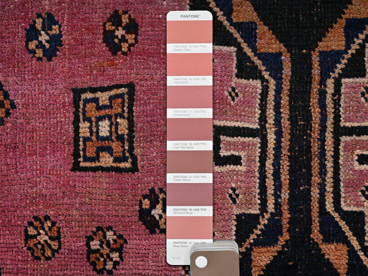2'10" x 8'0" Vintage Hand Knotted Pink Wool Runner Oriental Rug - MOA1021678