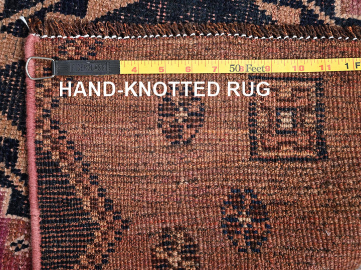 2'10" x 8'0" Vintage Hand Knotted Pink Wool Runner Oriental Rug - MOA1021678