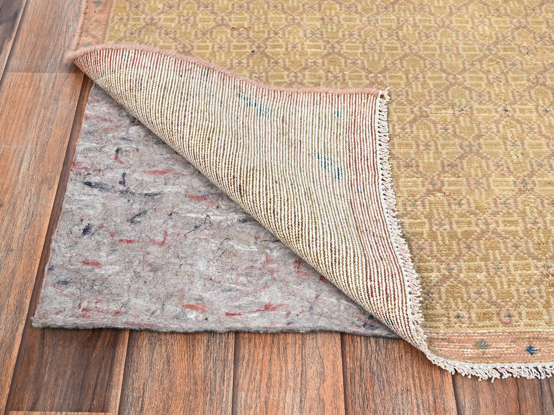2'5" x 9'3" Vintage Hand Knotted Brown Wool Runner Oriental Rug - MOA1021679