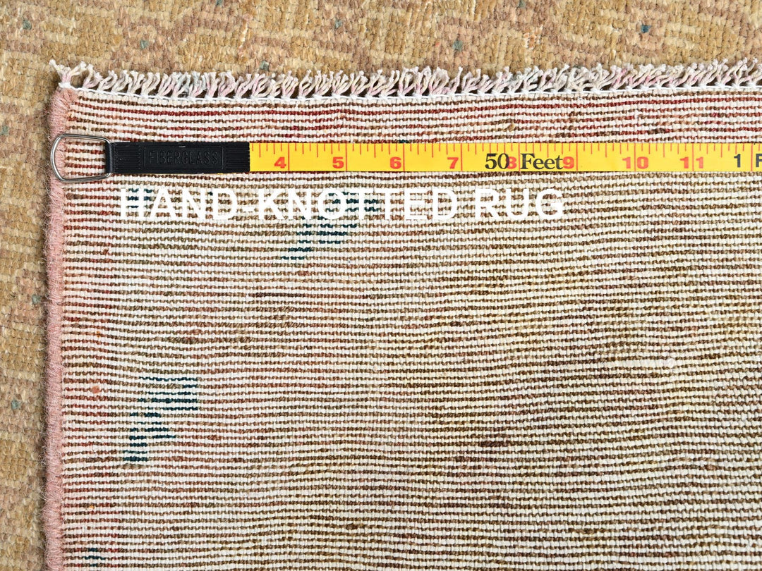 2'5" x 9'3" Vintage Hand Knotted Brown Wool Runner Oriental Rug - MOA1021679
