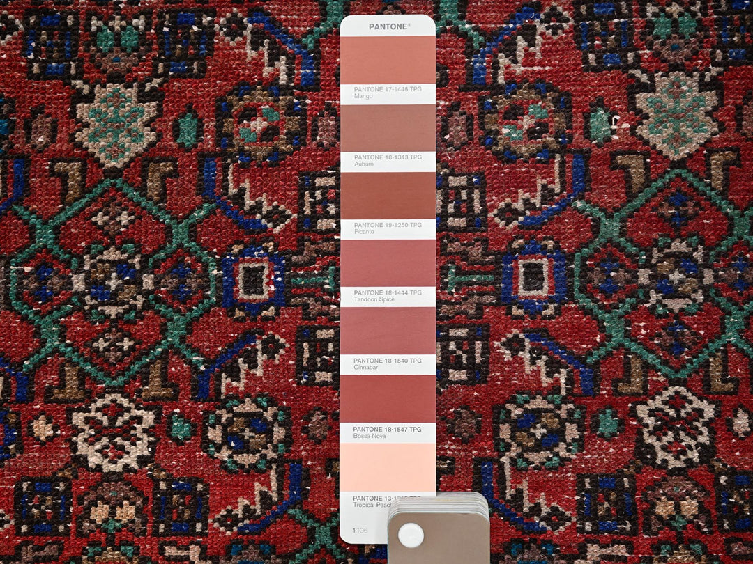 2'10" x 9'3" Vintage Hand Knotted Red Wool Runner Oriental Rug - MOA1021682