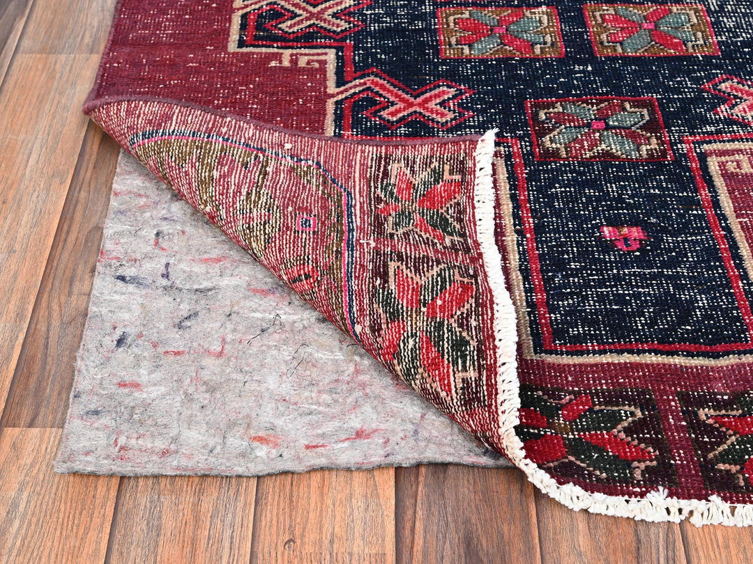 3'1" x 8'10" Vintage Hand Knotted Pink Wool Runner Oriental Rug - MOA1021686