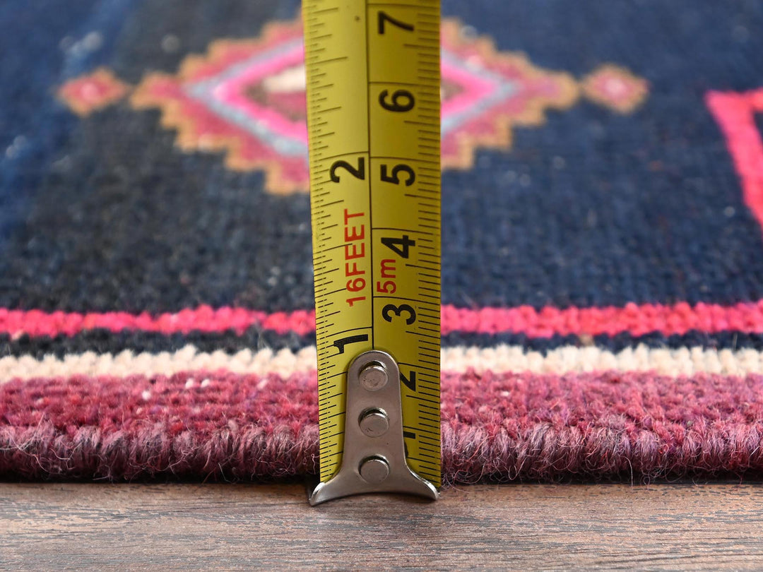 3'1" x 8'10" Vintage Hand Knotted Pink Wool Runner Oriental Rug - MOA1021686