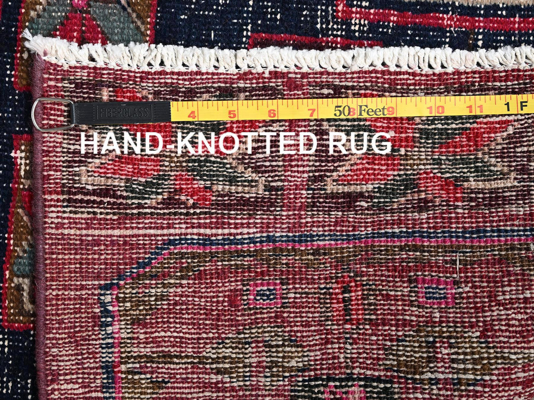 3'1" x 8'10" Vintage Hand Knotted Pink Wool Runner Oriental Rug - MOA1021686