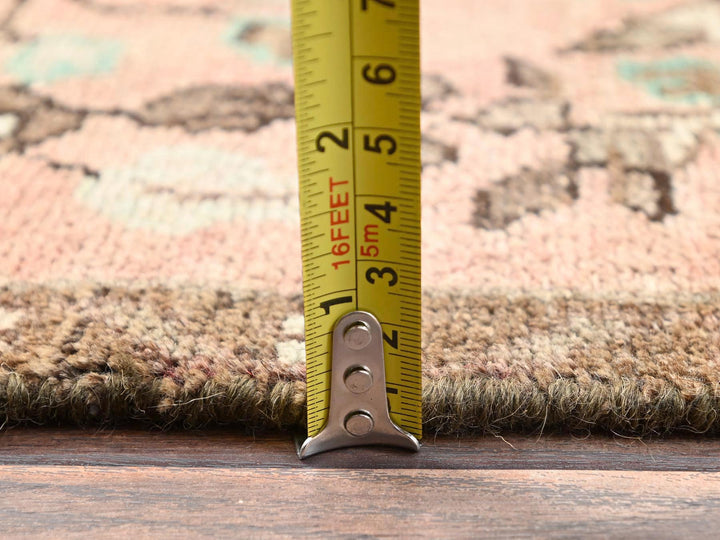 2'9" x 8'8" Vintage Hand Knotted Pink Wool Runner Oriental Rug - MOA1021687