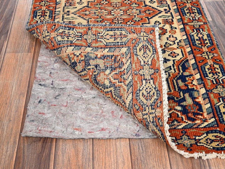 2'2" x 8'5" Vintage Hand Knotted Ivory Wool Runner Oriental Rug - MOA1021698