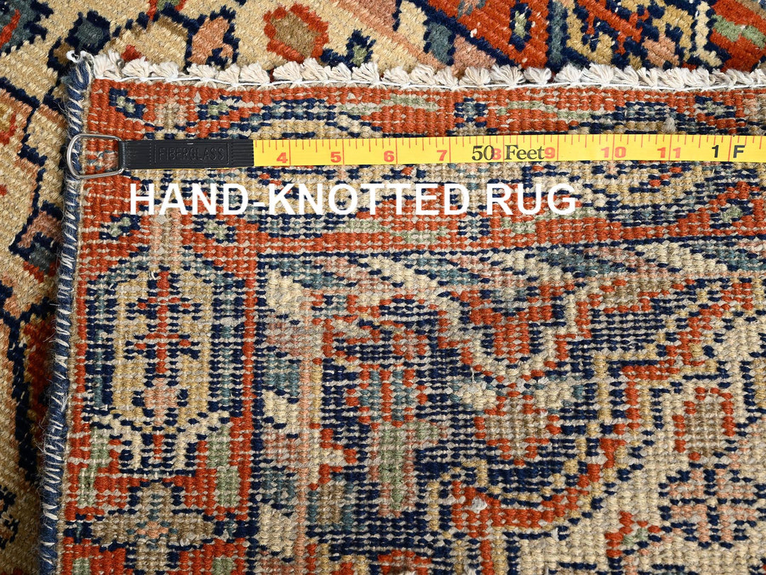 2'2" x 8'5" Vintage Hand Knotted Ivory Wool Runner Oriental Rug - MOA1021698