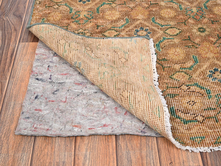 2'5" x 9'7" Vintage Hand Knotted Brown Wool Runner Oriental Rug - MOA1021700