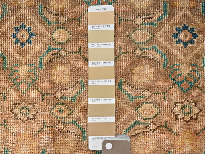 2'5" x 9'7" Vintage Hand Knotted Brown Wool Runner Oriental Rug - MOA1021700