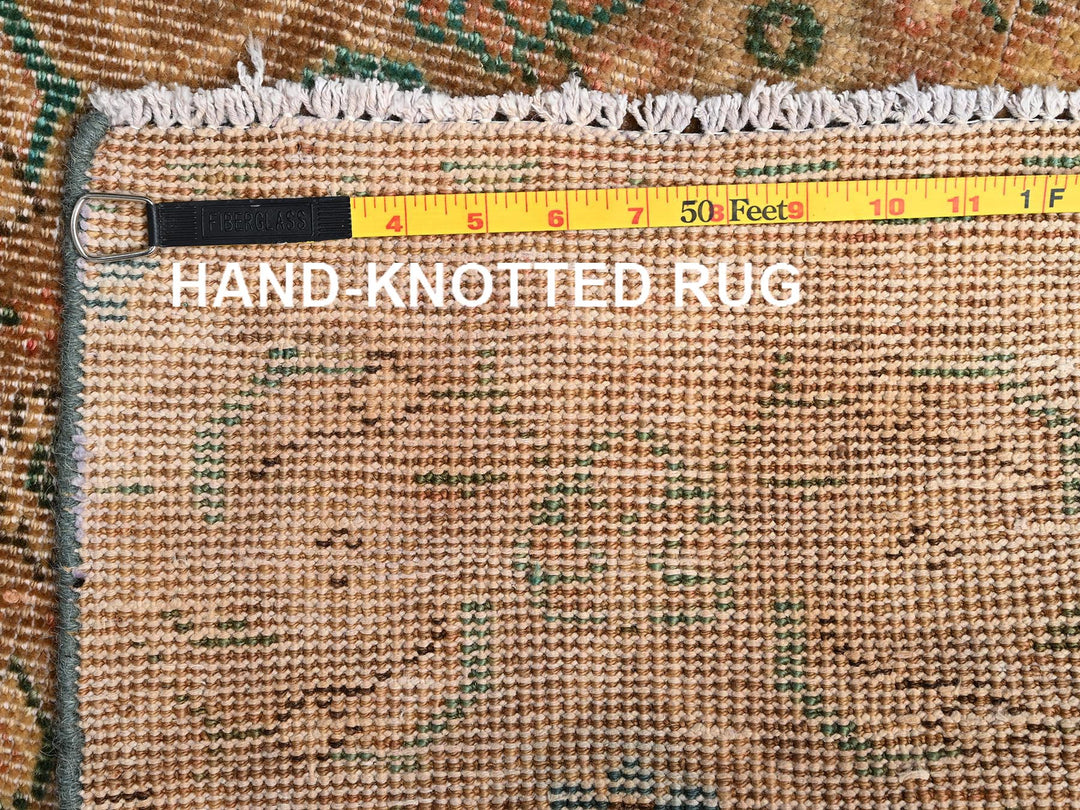 2'5" x 9'7" Vintage Hand Knotted Brown Wool Runner Oriental Rug - MOA1021700