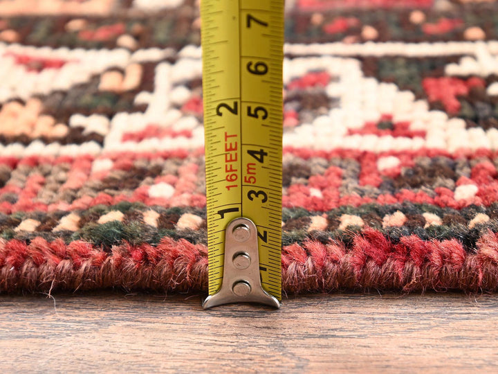 5'3" x 7'7" Vintage Hand Knotted Red Wool Rectangle Oriental Rug - MOA1021703