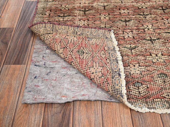 2'9" x 4'6" Vintage Hand Knotted Red Wool Rectangle Oriental Rug - MOA1021711