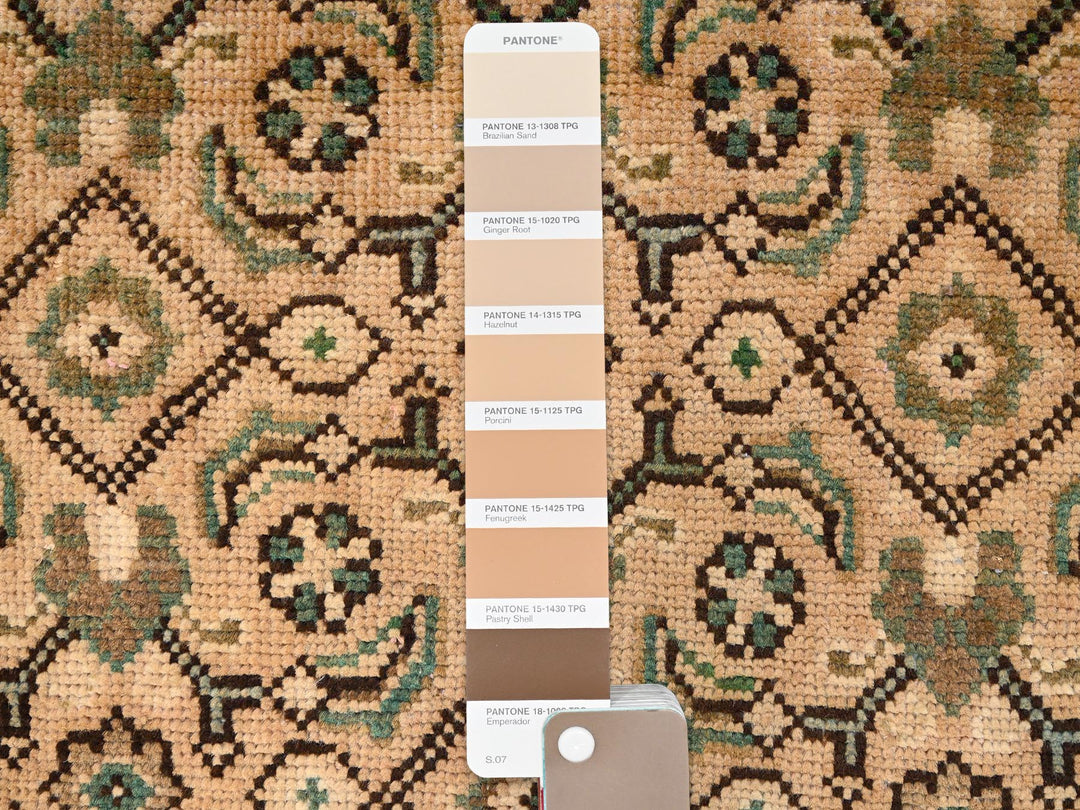 2'5" x 7'6" Vintage Hand Knotted Brown Wool Runner Oriental Rug - MOA1021714