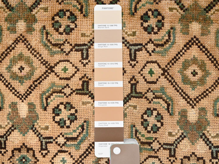 2'5" x 7'6" Vintage Hand Knotted Brown Wool Runner Oriental Rug - MOA1021714