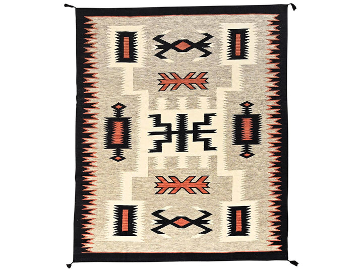 8'0" x 9'8" New Hand Woven Ivory Wool Rectangle Oriental Rug - MOA1021728