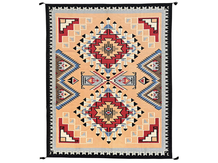 8'1" x 10'3" New Hand Woven Orange Wool Rectangle Oriental Rug - MOA1021729