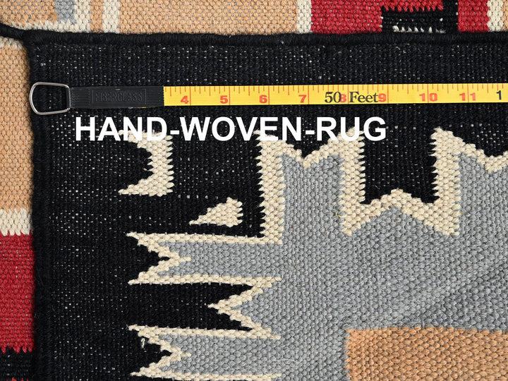 8'1" x 10'3" New Hand Woven Orange Wool Rectangle Oriental Rug - MOA1021729