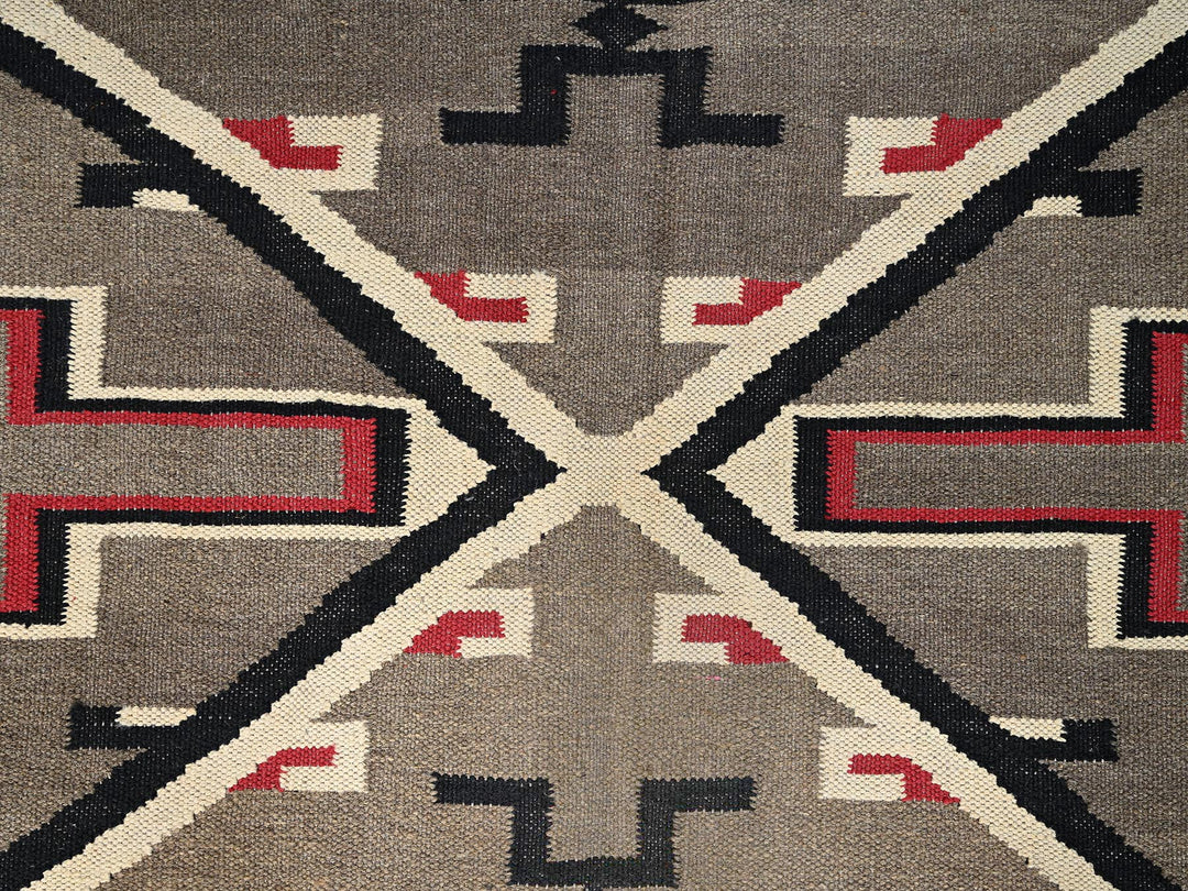 8'0" x 9'10" New Hand Woven Grey Wool Rectangle Oriental Rug - MOA1021730