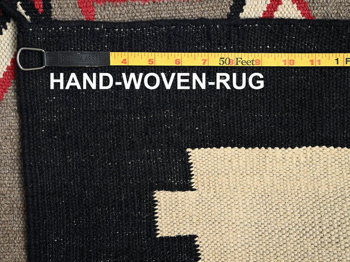 8'0" x 9'10" New Hand Woven Grey Wool Rectangle Oriental Rug - MOA1021730