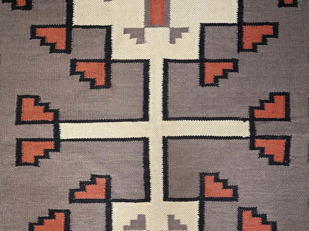 5'2" x 6'10" New Hand Woven Brown Wool Rectangle Oriental Rug - MOA1021732