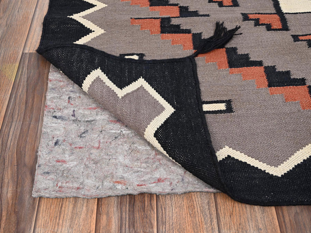 5'2" x 6'10" New Hand Woven Brown Wool Rectangle Oriental Rug - MOA1021732