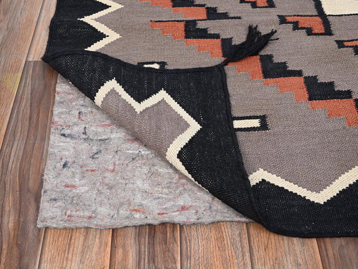 5'2" x 6'10" New Hand Woven Brown Wool Rectangle Oriental Rug - MOA1021732