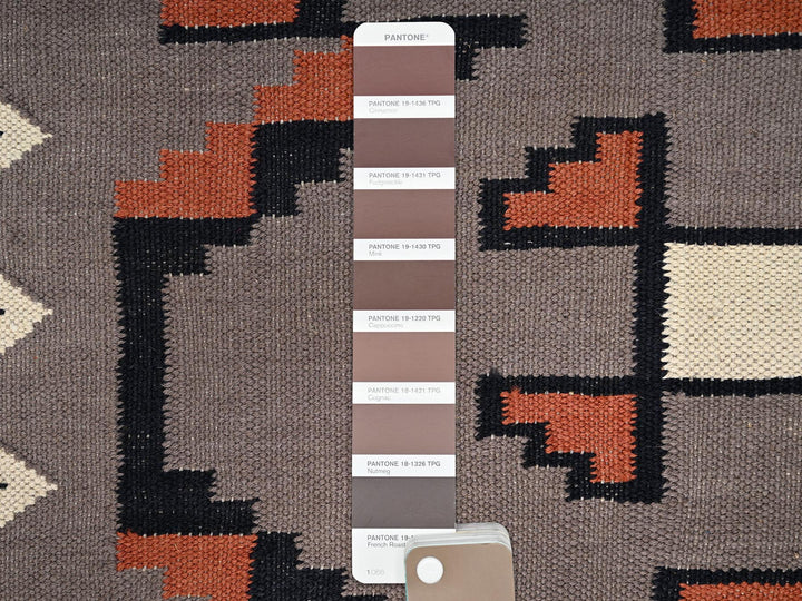 5'2" x 6'10" New Hand Woven Brown Wool Rectangle Oriental Rug - MOA1021732