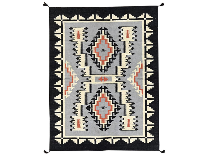 5'3" x 6'11" New Hand Woven Grey Wool Rectangle Oriental Rug - MOA1021736