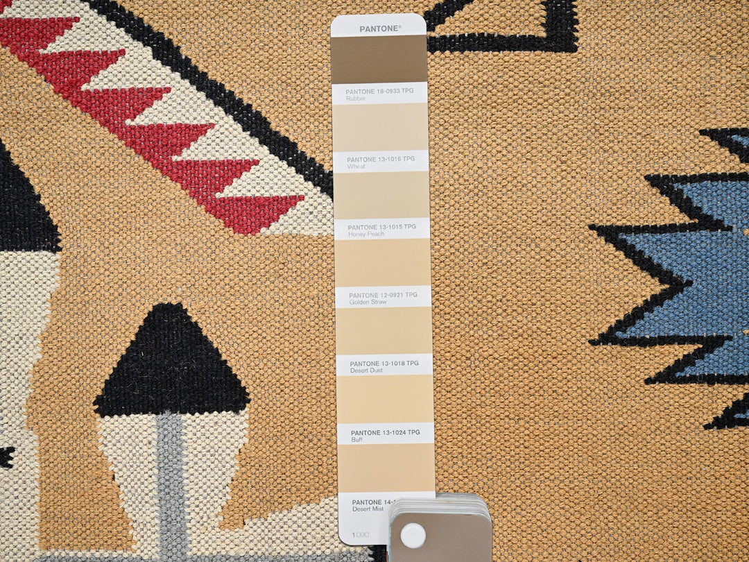 10'2" x 13'9" New Hand Woven Brown Wool Rectangle Oriental Rug - MOA1021738