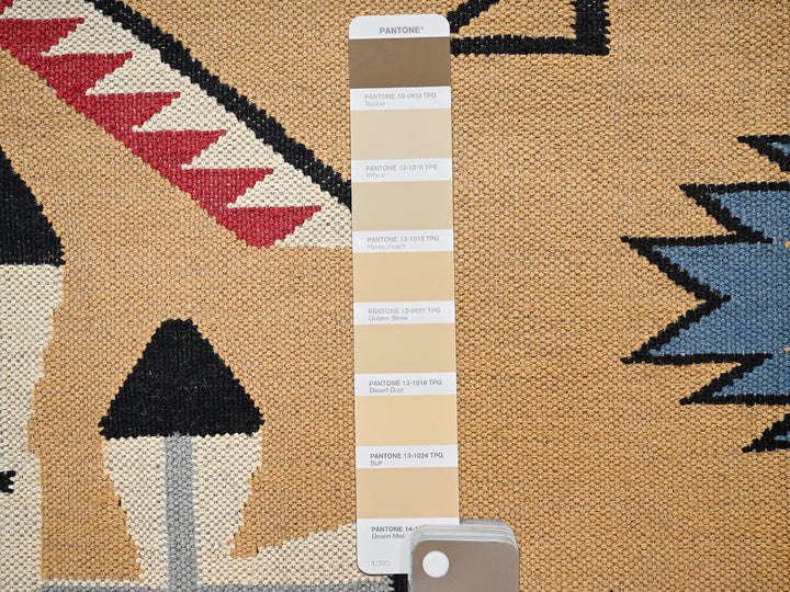 10'2" x 13'9" New Hand Woven Brown Wool Rectangle Oriental Rug - MOA1021738