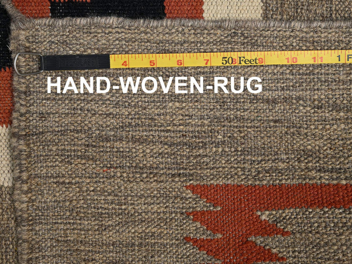 10'2" x 13'10" New Hand Woven Brown Wool Rectangle Oriental Rug - MOA1021740