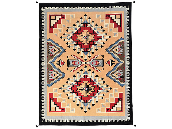 9'2" x 11'11" New Hand Woven Orange Wool Rectangle Oriental Rug - MOA1021741