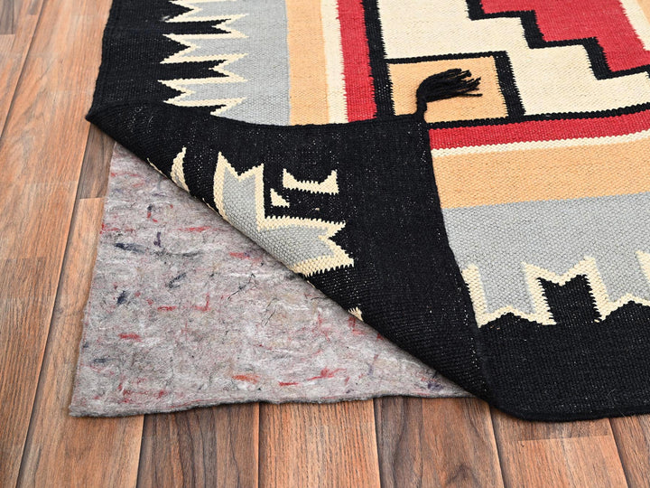 9'2" x 11'11" New Hand Woven Orange Wool Rectangle Oriental Rug - MOA1021741