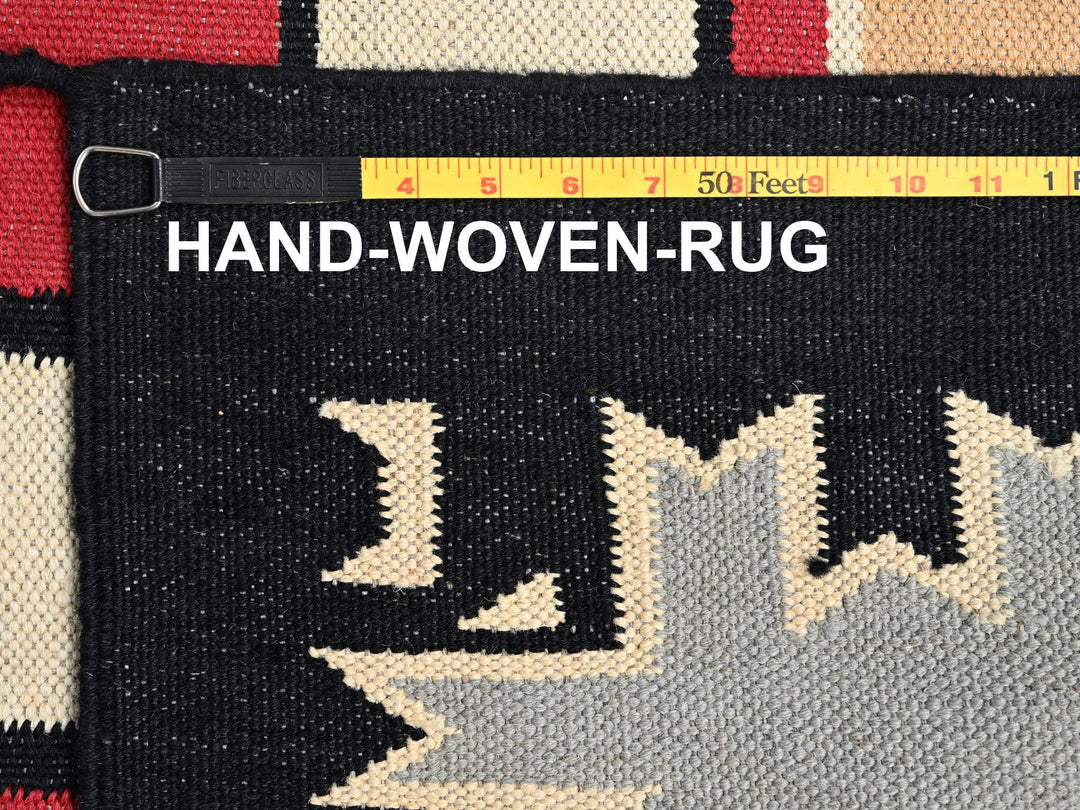 9'2" x 11'11" New Hand Woven Orange Wool Rectangle Oriental Rug - MOA1021741