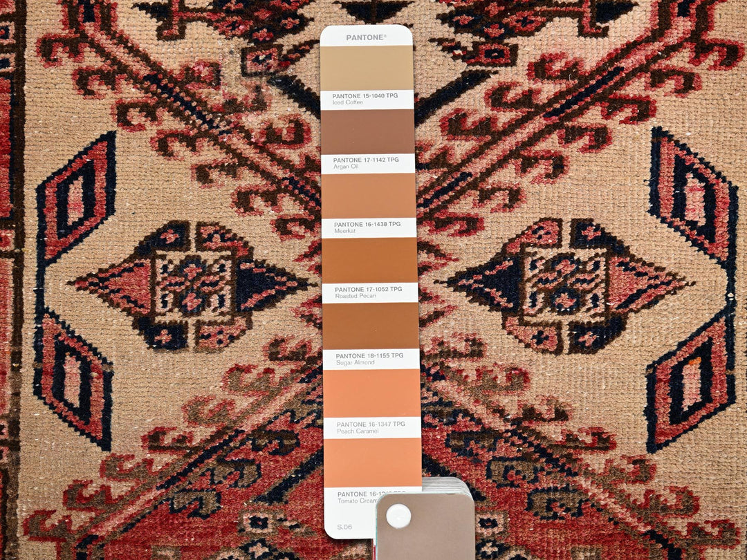 3'1" x 10'7" Vintage Hand Knotted Ivory Wool Runner Oriental Rug - MOA1021742