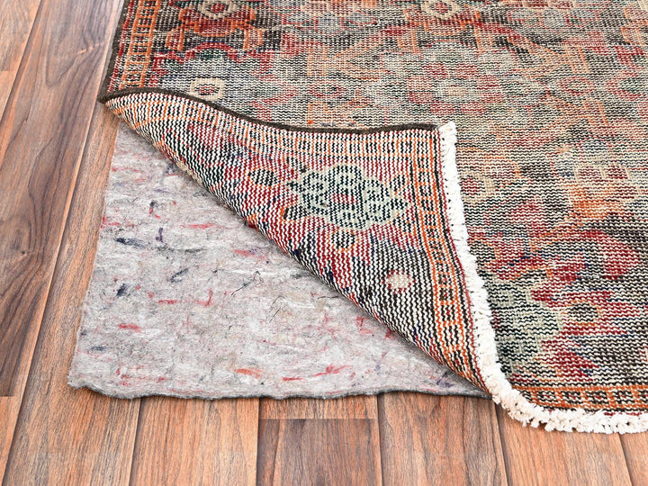 2'6" x 9'7" Vintage Hand Knotted Brown Wool Runner Oriental Rug - MOA1021744