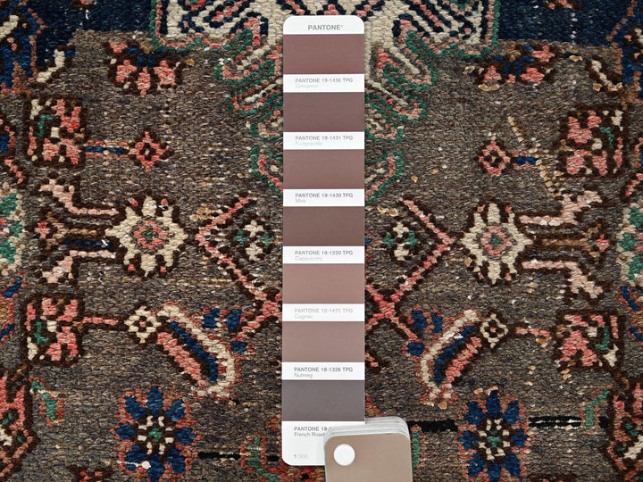 2'8" x 8'9" Vintage Hand Knotted Brown Wool Runner Oriental Rug - MOA1021746