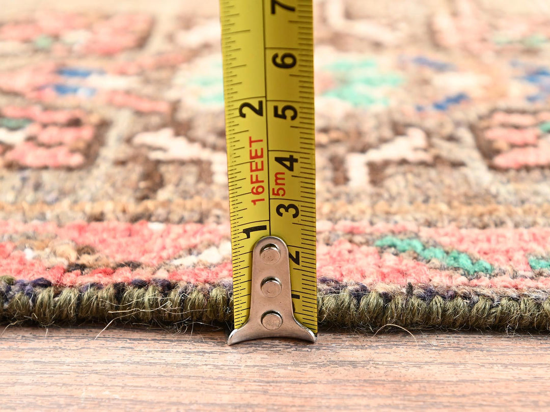 2'8" x 8'9" Vintage Hand Knotted Brown Wool Runner Oriental Rug - MOA1021746