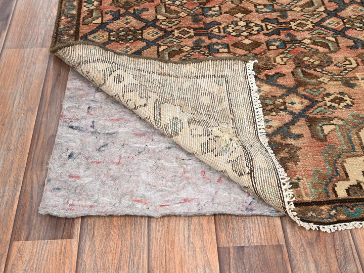 2'7" x 10'3" Vintage Hand Knotted Pink Wool Runner Oriental Rug - MOA1021747