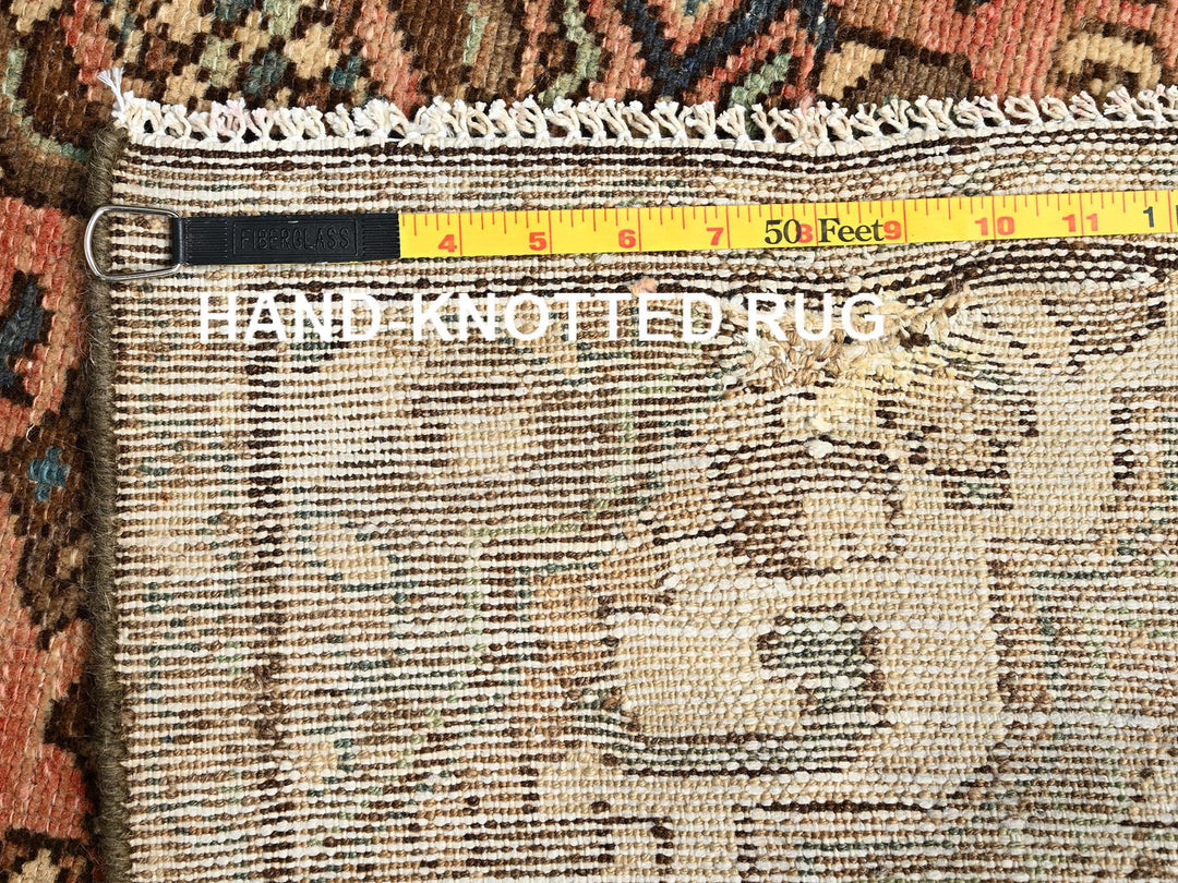 2'7" x 10'3" Vintage Hand Knotted Pink Wool Runner Oriental Rug - MOA1021747