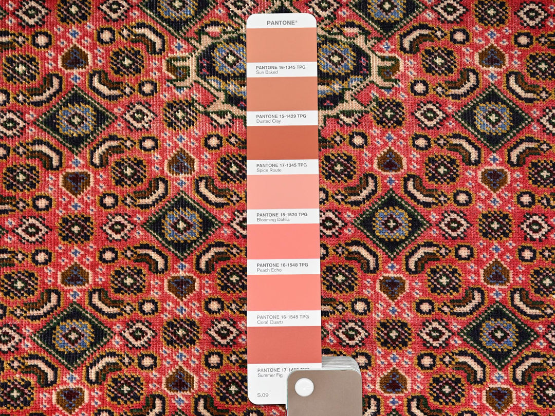 3'2" x 9'2" Vintage Hand Knotted Red Wool Runner Oriental Rug - MOA1021748